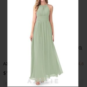 Dusty Sage Azazie Bonnie Bridesmaid Dress